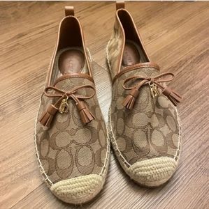 Coach espadrilles monogram canvas 8.5